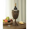 Vintiquewise Wooden Wine Goblet Shaped Vintage Decorative Single Bottle Wine Holder QI003662